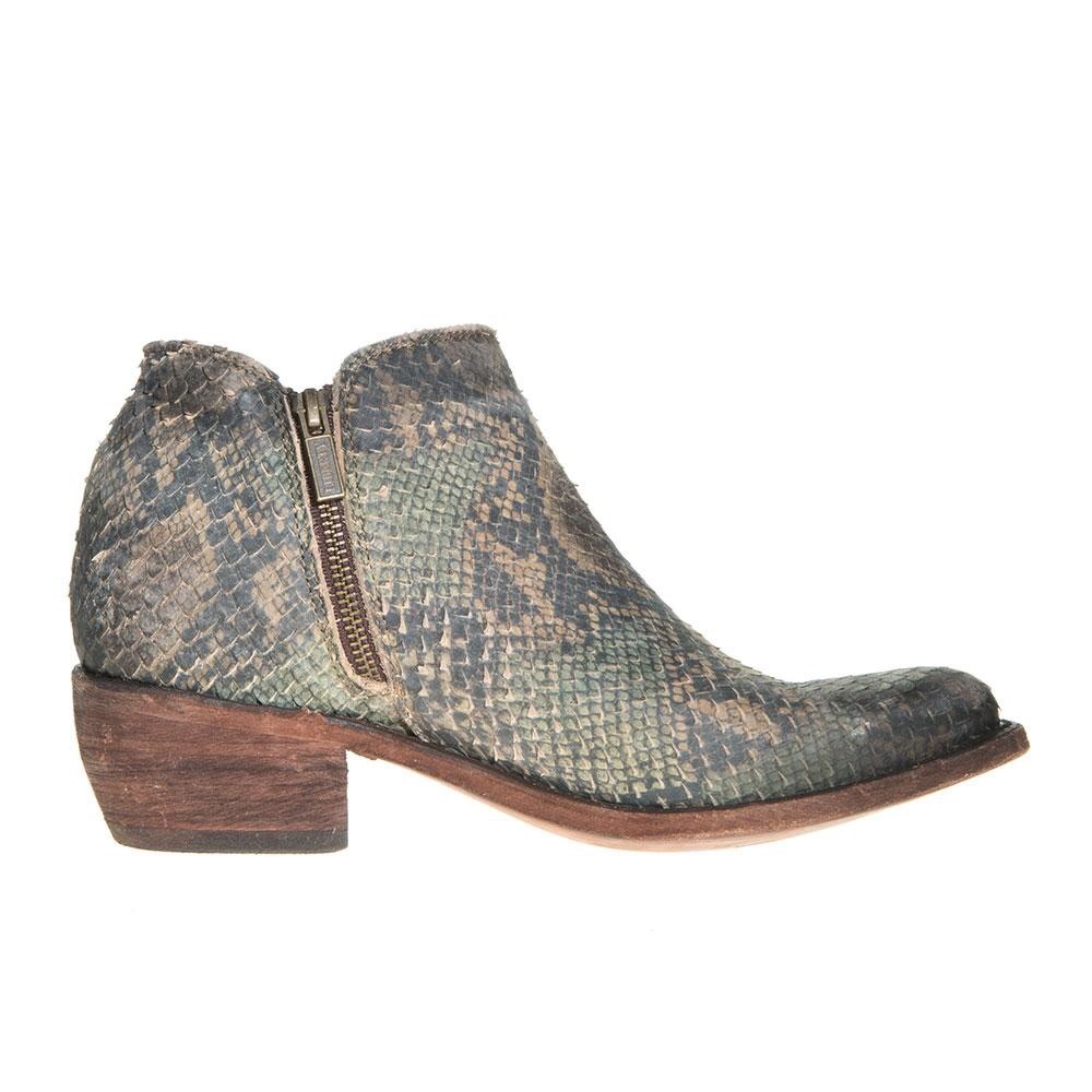 Liberty black python booties